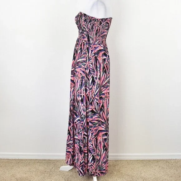 Evereve Hadley Strapless Maxi Dress Palm Print - XS - Picture 5 of 9
